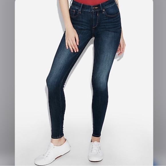 Express Denim - Express dark wash mid rise jegging